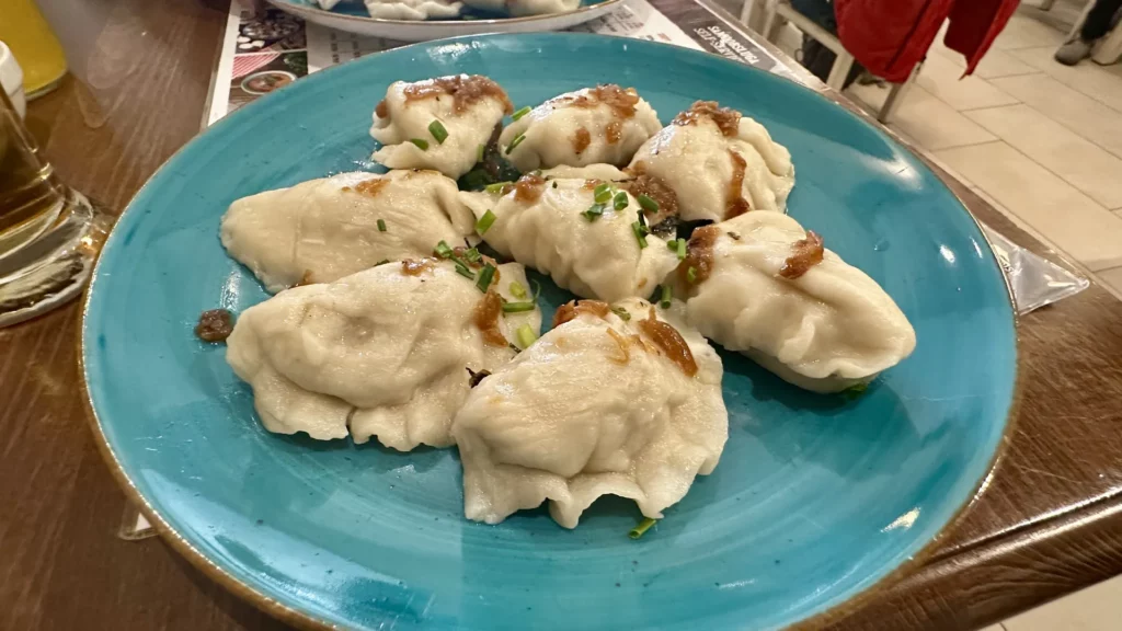 Dumplings at Pierogarnia Krakowiacy Restaurant Kraków
