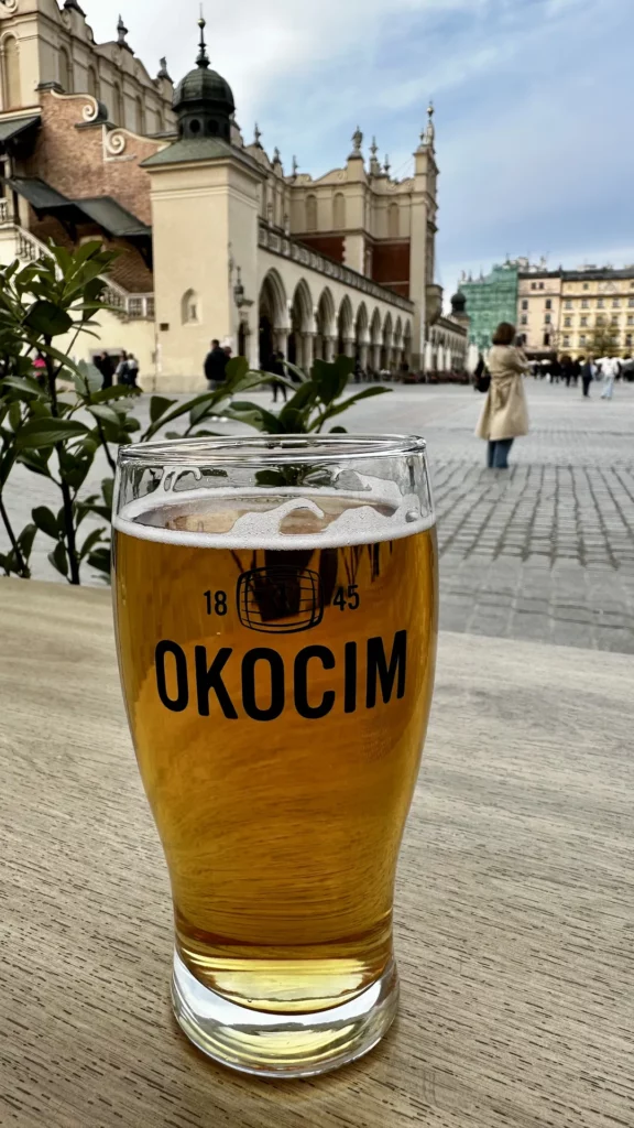 Okocim beer at Wentzl Café Bistro Rynek Główny Kraków