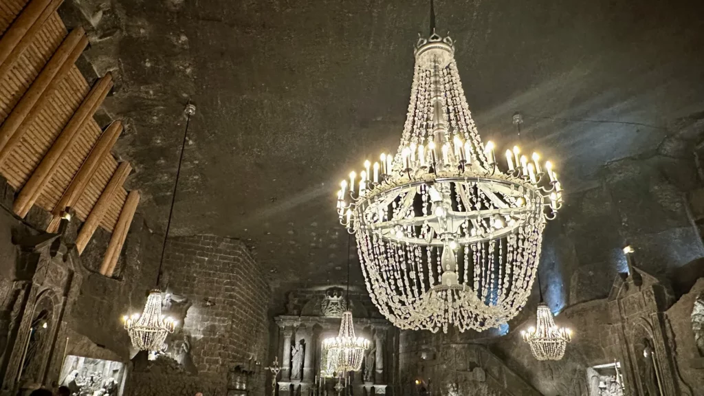 Salt chandeliers Wieliczka Salt Mine 