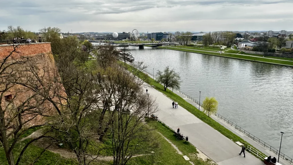 View of the Vistula River from Wawel Castle