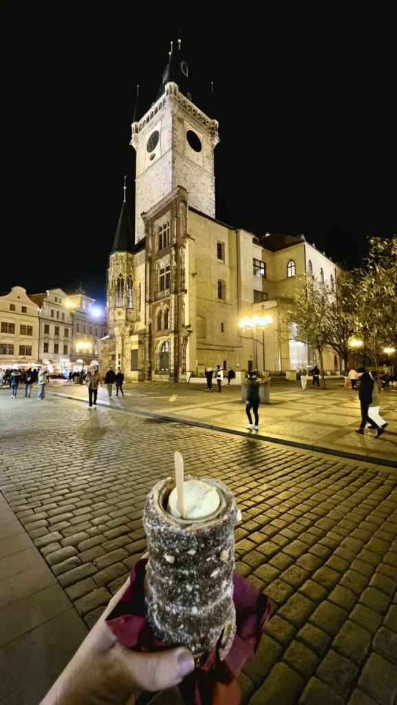 trdelnik on the Old Town Square Prague